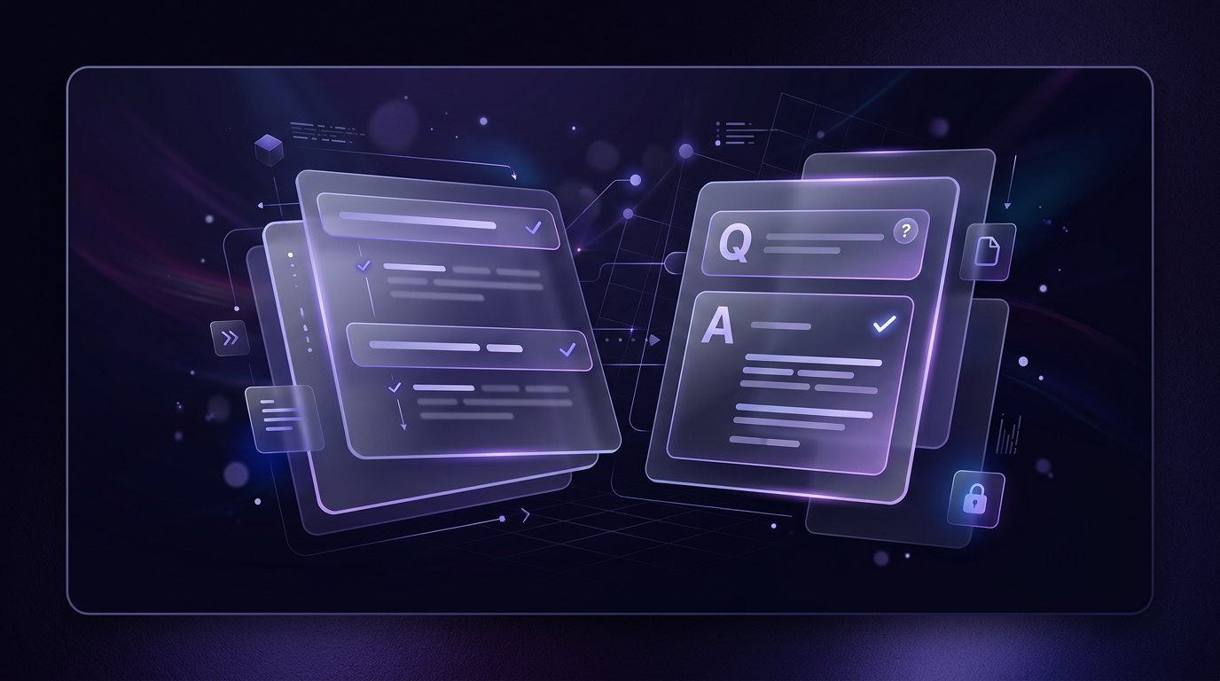 Question and answer interface illustration