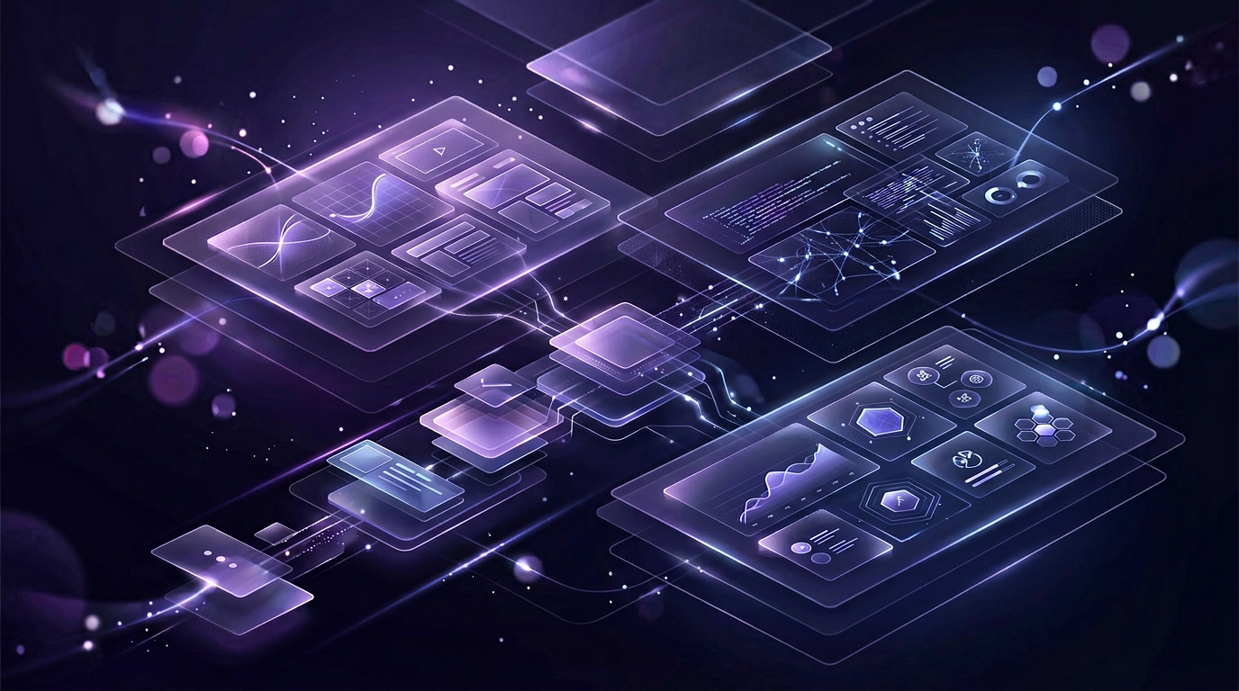 Abstract premium website services illustration